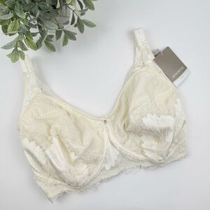 Amoena Aurelie Wire-Free Bra Women's Size 38DDD Off-White Style-44153